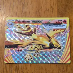 Pokemon Talonflame BREAK Holo Card 2016 21/114 Steam Siege - Image 1