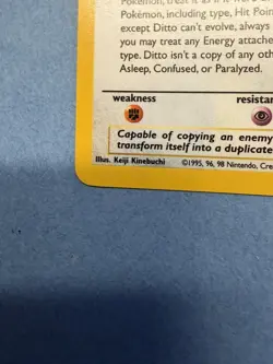 Ditto 3/62 Fossil Holo Rare NM+ NP Great Card TCG Pokemon - Image 5