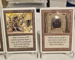 Magic The Gathering Alpha Unholy Strength & Unlimited Cyclopean Tomb, Howling - Image 3