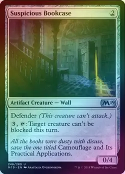 SUSPICIOUS BOOKCASE (FOIL) (M19) Core Set 2019 - MTG - LP - Image 1
