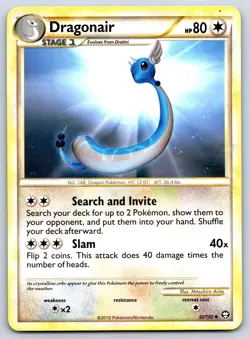 Dragonair - HGSS Triumphant 32/102 Vintage Mitsuhiro Arita Pokemon Card LP - Image 1