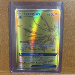 Pokemon Solgaleo GX Secret Rare Holo 173/156 SM Ultra Prism 250 HP Card - Image 1