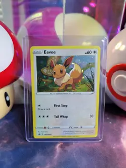 Eevee 095 Pokemon TCG SW&SH Black Star Promo Holo LP - Image 1