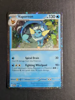 Vaporeon 168 Pokemon TCG Scarlet & Violet Black Star Promo Cosmos Holo NM - Image 2