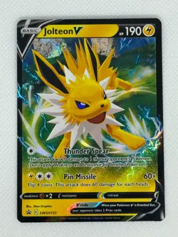 Pokemon Jolteon V SWSH151 Sword & Shield Holo Black Star Promo NM - Image 1