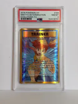 2016 Pokemon XY Misty's Determination Evolutions-FA #108 PSA Graded NM-MT 8 - Image 1