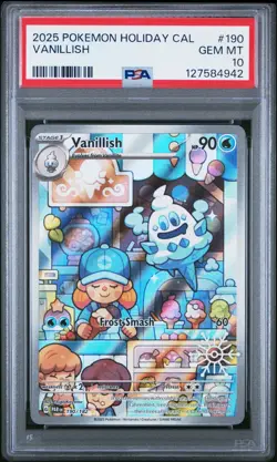 2025 POKEMON HOLIDAY CALENDAR #190 VANILLISH PSA 10 - Image 1