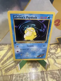 Sabrina's Psyduck Common 1st Edition Gym Challenge 099/132 LP Pokemon TCG - Image 1