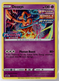 Deoxys SWSH170 Pre Release Stamped Promo Fusion Strike Pokemon TCG Near Mint - Image 1