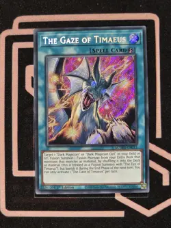 MZMU-EN013 The Gaze of Timaeus Secret Rare 1st Edition YuGiOh - Image 1