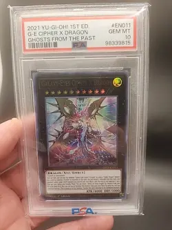 2021 Yu Gi Oh 1st Edition Galaxy Eyes Cypher x Dragon PSA 10 - Image 1
