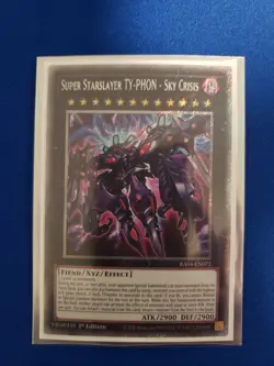 Yugioh Super Starslayer TY-PHON - Sky Crisis Platinum Secret Rare RA04-EN072 NM - Image 1