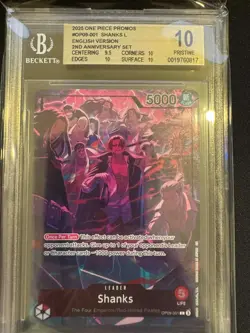 BGS 10 2025 One Piece English Version 2nd Anniversary Set #001 SHANKS - Image 1
