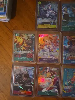 29x japanese one piece mixed card lot AA, L, holo dons, SEC, promo assorted sets - Image 2