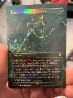 Legolas's Quick Reflexes Borderless Foil - LTC - Mtg Card - Image 1