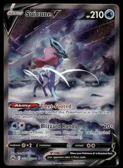 Pokemon Cards Suicune V GG38/GG70 Crown Zenith Galarian Gallery Holo Rare V NM - Image 1