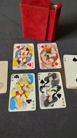 Philibert “Les Mousquetaires” Playing Cards, Albert Dubout Illustrations, 1954 - Image 1