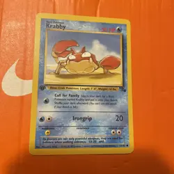 Pokemon TCG First Edition Fossil Set Krabby 51/62 Common Card WOTC - Image 3