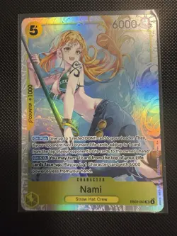 One Piece CCG Nami Nami Super Rare Foil Card EB03-053 Near mint Pack Fresh - Image 1