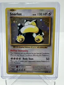 Pokemon TCG Snorlax XY179 Holo Promo Card Black Star Promos, Near Mint Condition - Image 1