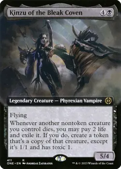 MTG Kinzu of the Bleak Coven Extended Art ** All Will Be One ** English - Image 1