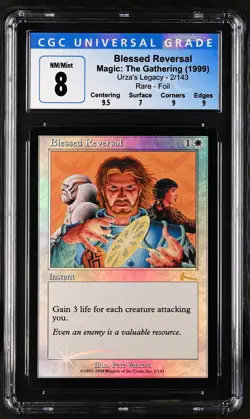 BLESSED REVERSAL Urza's Legacy Foil Rare CGC 8 MTG [Nostalgium] - Image 1