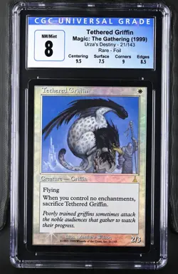 TETHERED GRIFFIN Urza's Destiny Foil Rare CGC 8 MTG [Nostalgium] - Image 1