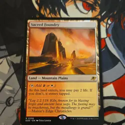 Magic: The Gathering Sacred Foundry Edge of Eternities Land Red White Rare - Image 1