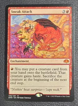 MTG Magic Sneak Attack Dominaria Remastered Regular NM - Image 1