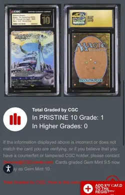 MTG FINAL FANTASY: THROUGH THE AGES FOIL 0064 BALAMB GARDEN CGC PRISTINE 10 POP1 - Image 2