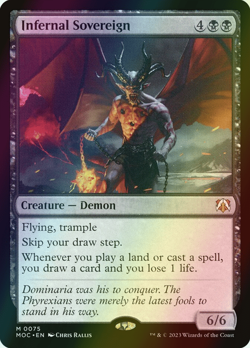 MTG Infernal Sovereign Foil ** March of the Machine Commander ** English - Image 1