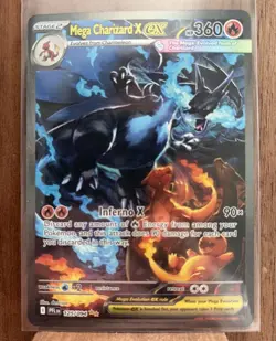 Mega Charizard x EX 125/094 Me02: Phantasmal Flames NM+ Pokemon TCG Card - Image 1