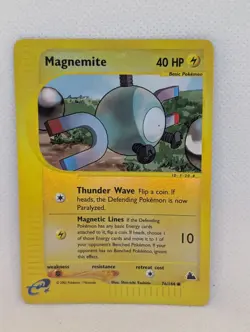 Magnemite 76/144 Skyridge Reverse Holo Rare Pokemon TCG Nintendo e-reader LP - Image 1
