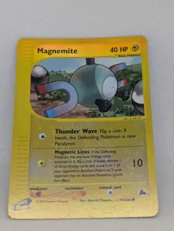 Magnemite 76/144 Skyridge Reverse Holo Rare Pokemon TCG Nintendo e-reader LP - Image 3