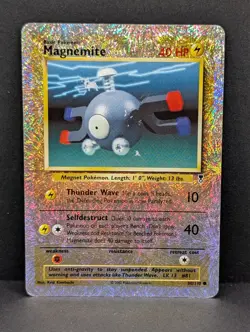 Magnemite Pokemon TCG Legendary Collection Reverse Holo Rare fireworks HP - Image 1