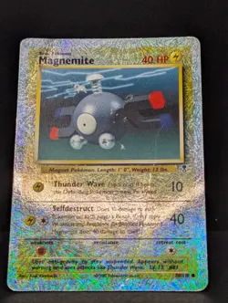 Magnemite Pokemon TCG Legendary Collection Reverse Holo Rare fireworks HP - Image 3