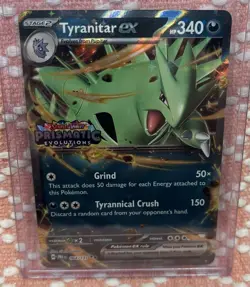 Tyranitar ex 64/131 Prismatic Evolutions Stamp NM Pokemon - Image 1