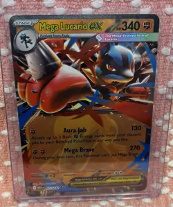 Mega Lucario EX 77/132 - Pokemon TCG - Mega Evolution Double Rare Near Mint - Image 1