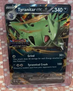 Tyranitar ex 64/131 Prismatic Evolutions Stamp NM Pokemon - Image 1