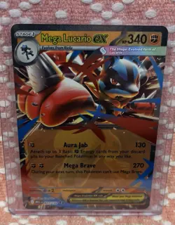 Mega Lucario EX 77/132 - Pokemon TCG - Mega Evolution Double Rare Near Mint - Image 1