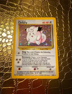 Pokemon TCG Clefairy Base Set 5/102 Holo Unlimited Holo Rare - Image 1