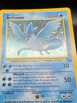 Pokemon Articuno 2/62 Fossil Holo Rare Unlimited LP ZV1 - Image 3