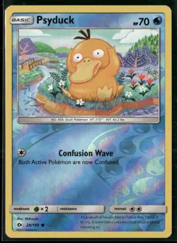 Pokemon - Psyduck 28/149 Reverse Holo Sun & Moon Base NM - Image 1