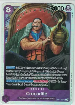 Crocodile - OP04-060 SR - One Piece TCG - Kingdoms of Intrigue - NM - Image 1