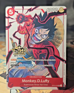 One Piece TCG Monkey D. Luffy ST01-012 (Alternate Art) 3rd Anniversary Promo - Image 1