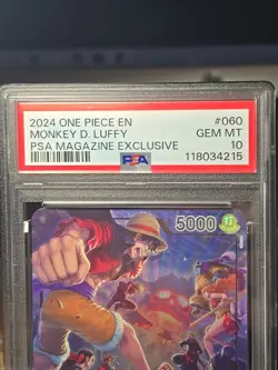 One Piece ~ MONKEY.D.LUFFY ~ PSA 10 ~ PSA Magazine Exclusive OP05-060 - Image 2