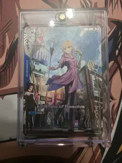 A Show of Resolve GD01-100 U+ (Alt Art) Gundam Card Game Newtype Rising - Image 1