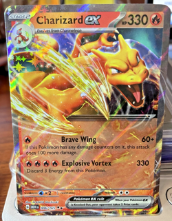 Pokemon Card - Charizard ex 006/165- Double Rare Holo- 151 Scarlet & Violet 2023 - Image 1