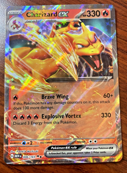 Pokemon Card - Charizard ex 006/165- Double Rare Holo- 151 Scarlet & Violet 2023 - Image 2