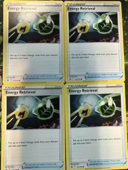4x Pokemon TCG Energy Retrieval 127/159 - Sw&Sh Crown Zenith CRZ Trainer Playset - Image 1